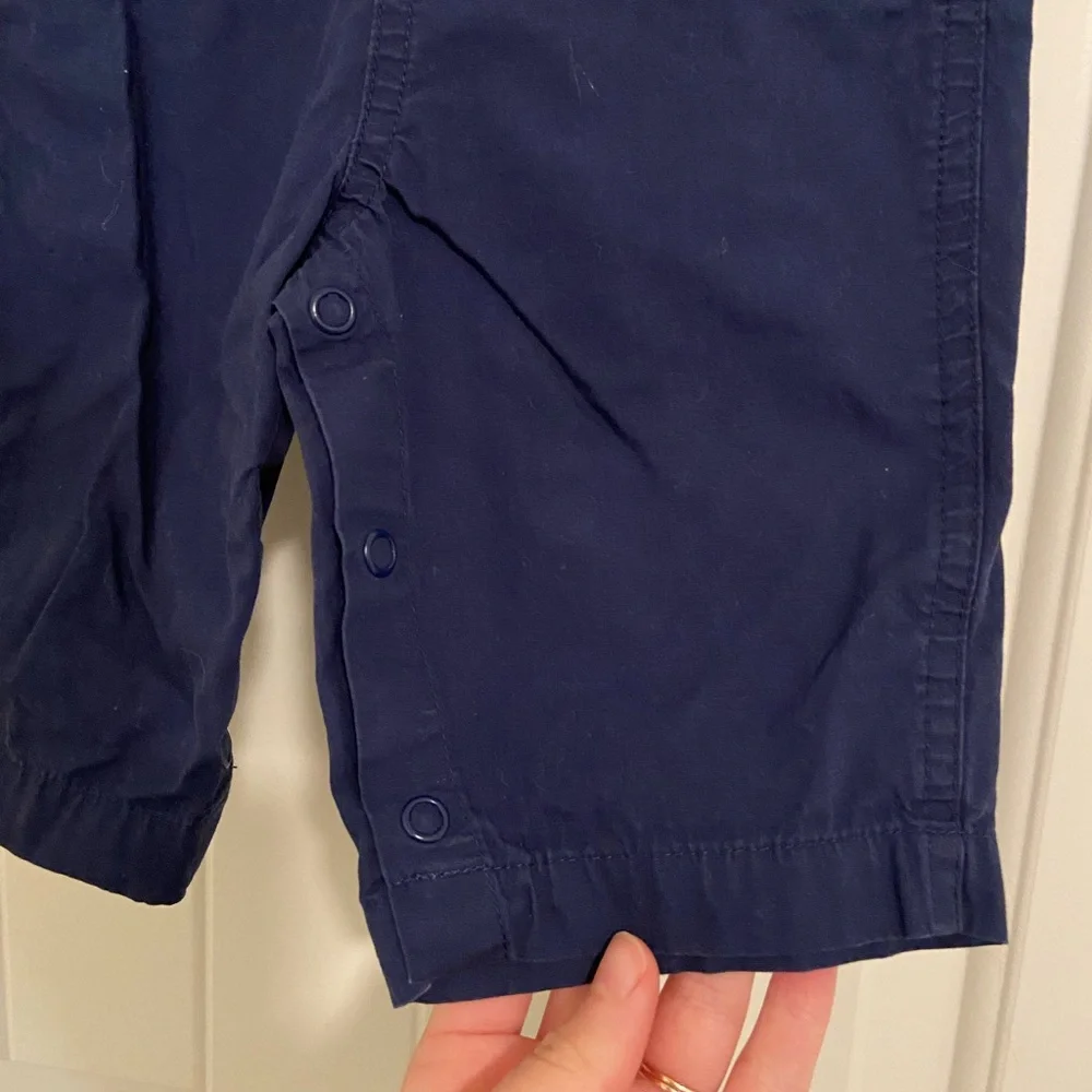 NWOT Carter’s baby boy’s whale patch navy‎ blue khaki overall jumper 6 months
